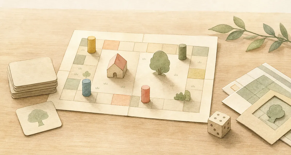 紙だけでミニゲームを作るのイラスト