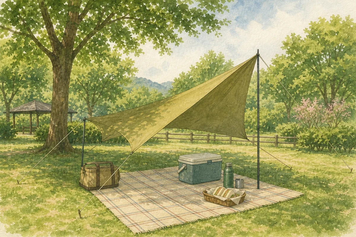 デイキャンプのイラスト