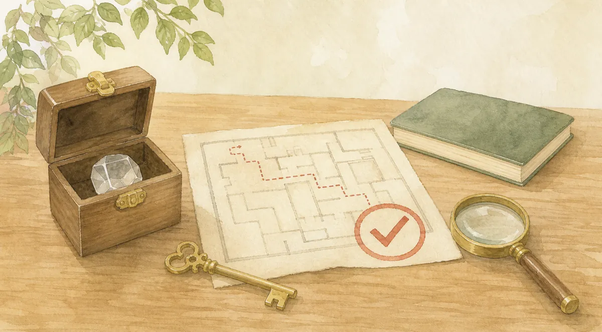 初心者向け謎解き施設のイラスト