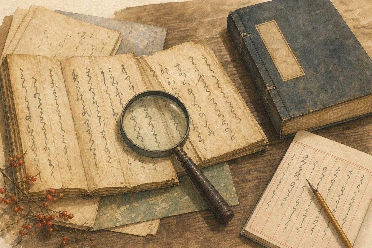 古文書解読入門のイラスト