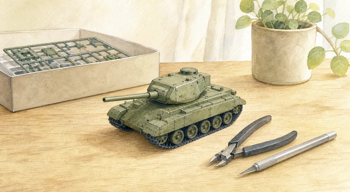 工具2つでプラモデル入門のイラスト