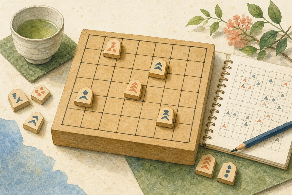 将棋の詰将棋のイラスト